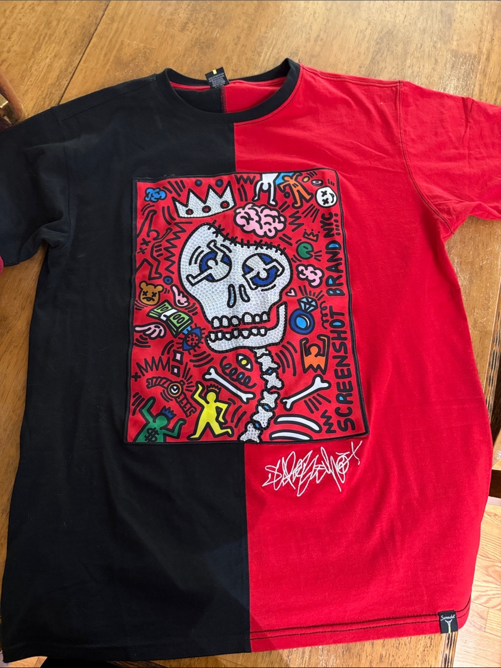 Screenshot Brand NYC Men’s Red & Black Short Sleeve Graphic Tee